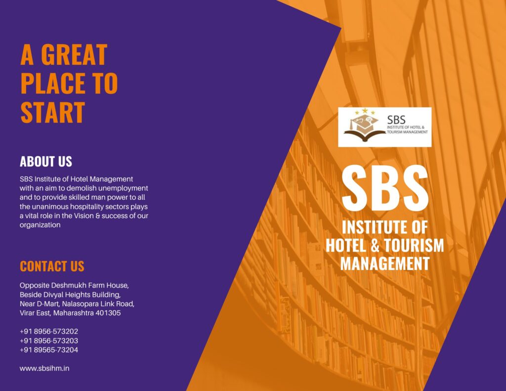 SBSIHM Hotel management , catering technology , hotel operations Brochure